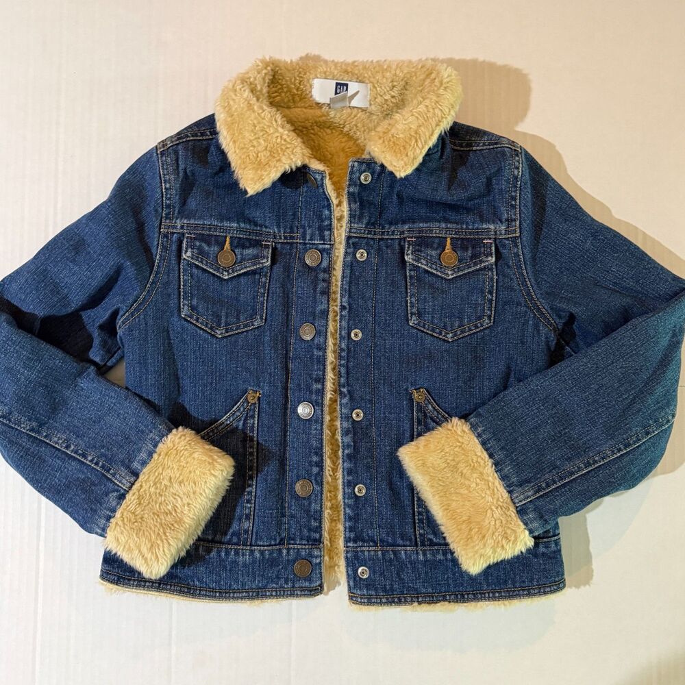 GAP, VTG Y2K Shearling Lined Denim Jacket, Penny Lane Barn Coat Autumn